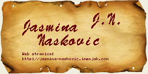 Jasmina Nasković vizit kartica